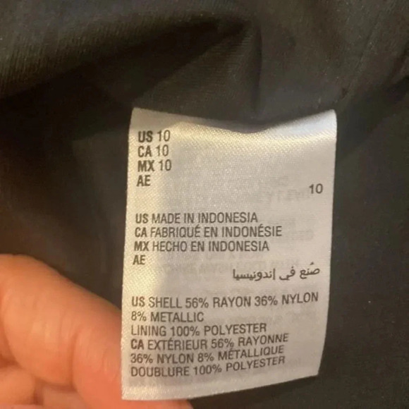 ALFANI Womens Black Sequined Glitter Striped Party Fit + - Picture 7 of 7